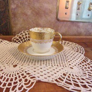 Limoges Decore Hand Painted Gold Demi Tasse set
